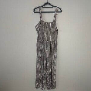 NEW Kate Quinn nautical black rope strappy goucho flowy wide leg crop jumpsuit